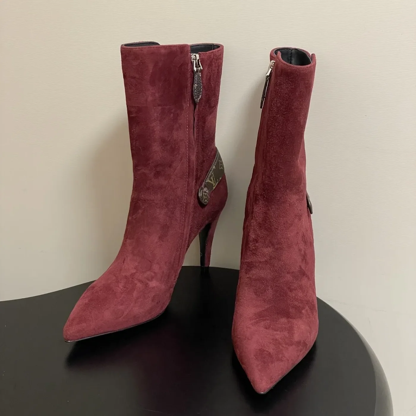 Louis Vuitton Legacy Ankle Boots Bordeaux Red 1AIDZH