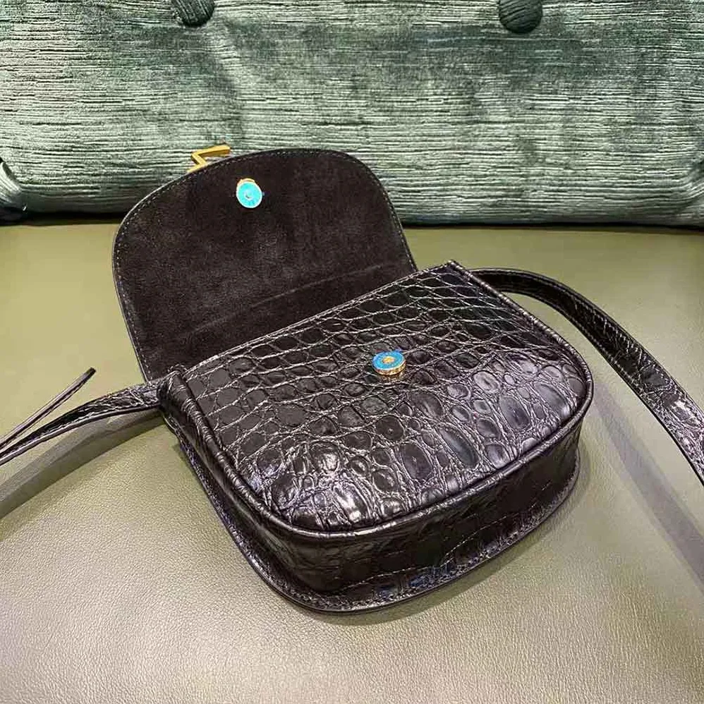 Saint Laurent YSL Kaia Small Satchel in Crocodile for Women in Embossed Leather Saint Laurent YSL Kaia Small Satchel in Crocodile for Women in Embossed Leather
