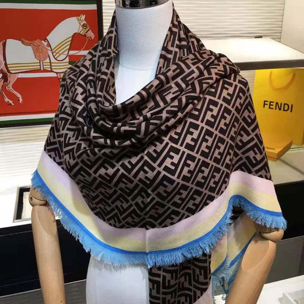 Fendi Foulard FF Multicolor Silk Foulard for Women Fendi Foulard FF Multicolor Silk Foulard for Women