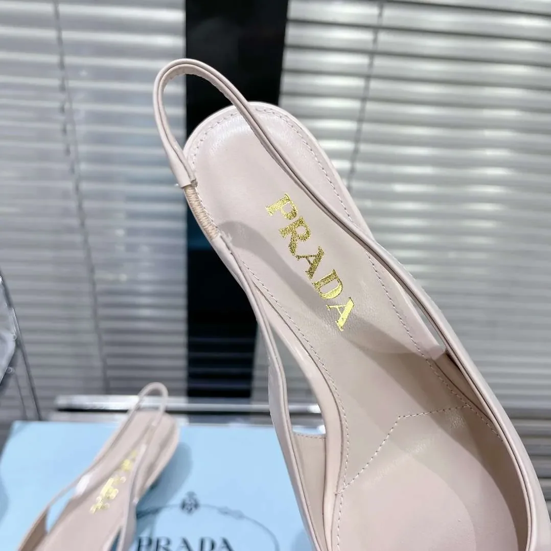 Prada Frill Slingback Pumps Cream Prada Frill Slingback Pumps Cream
