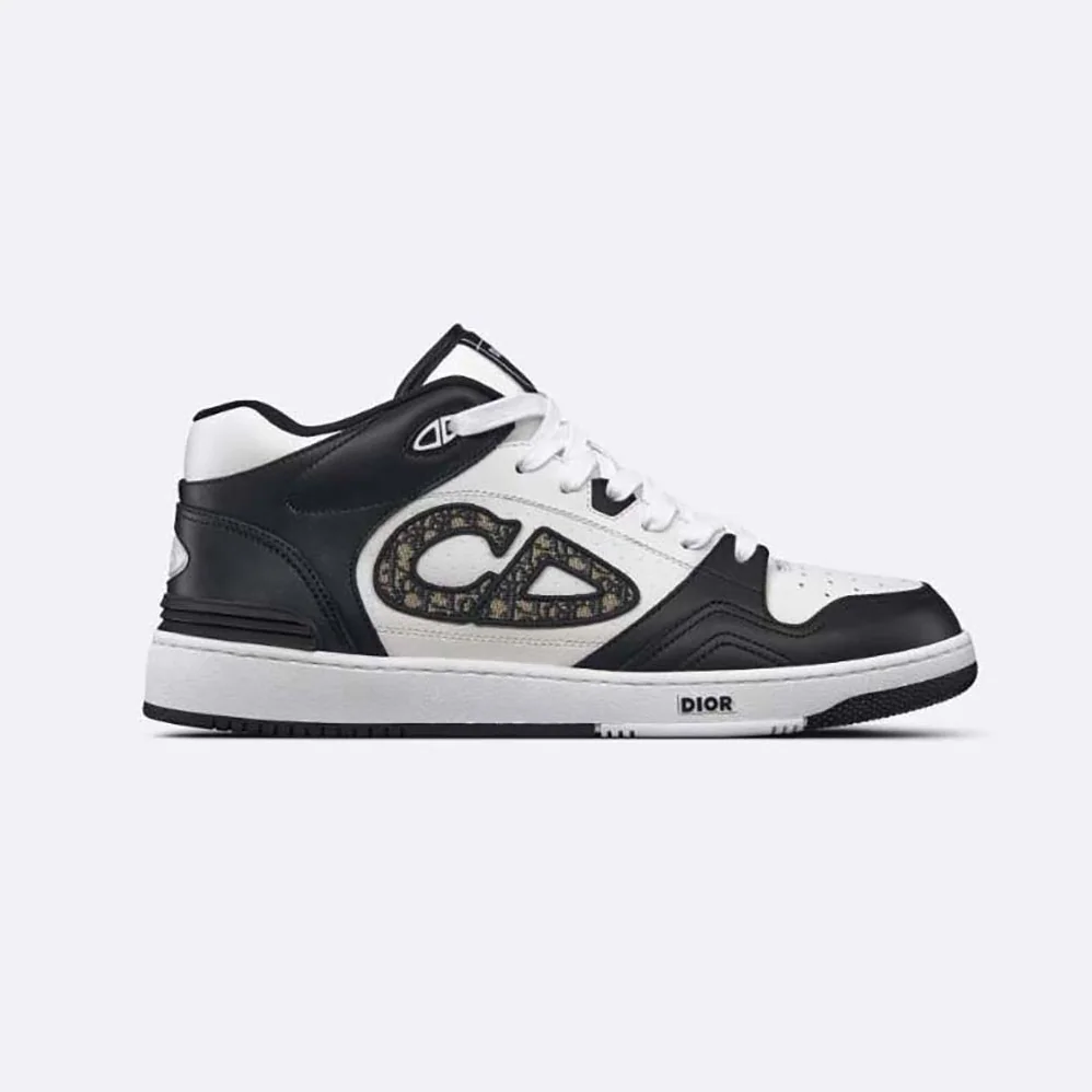 Dior B57 Mid-Top Sneaker Black and White Smooth Calfskin for Men Dior B57 Mid-Top Sneaker Black and White Smooth Calfskin for Men