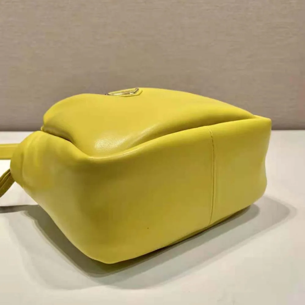 Prada Small Padded Prada Soft Nappa-Leather Bag for Women in Yellow Prada Small Padded Prada Soft Nappa-Leather Bag for Women in Yellow