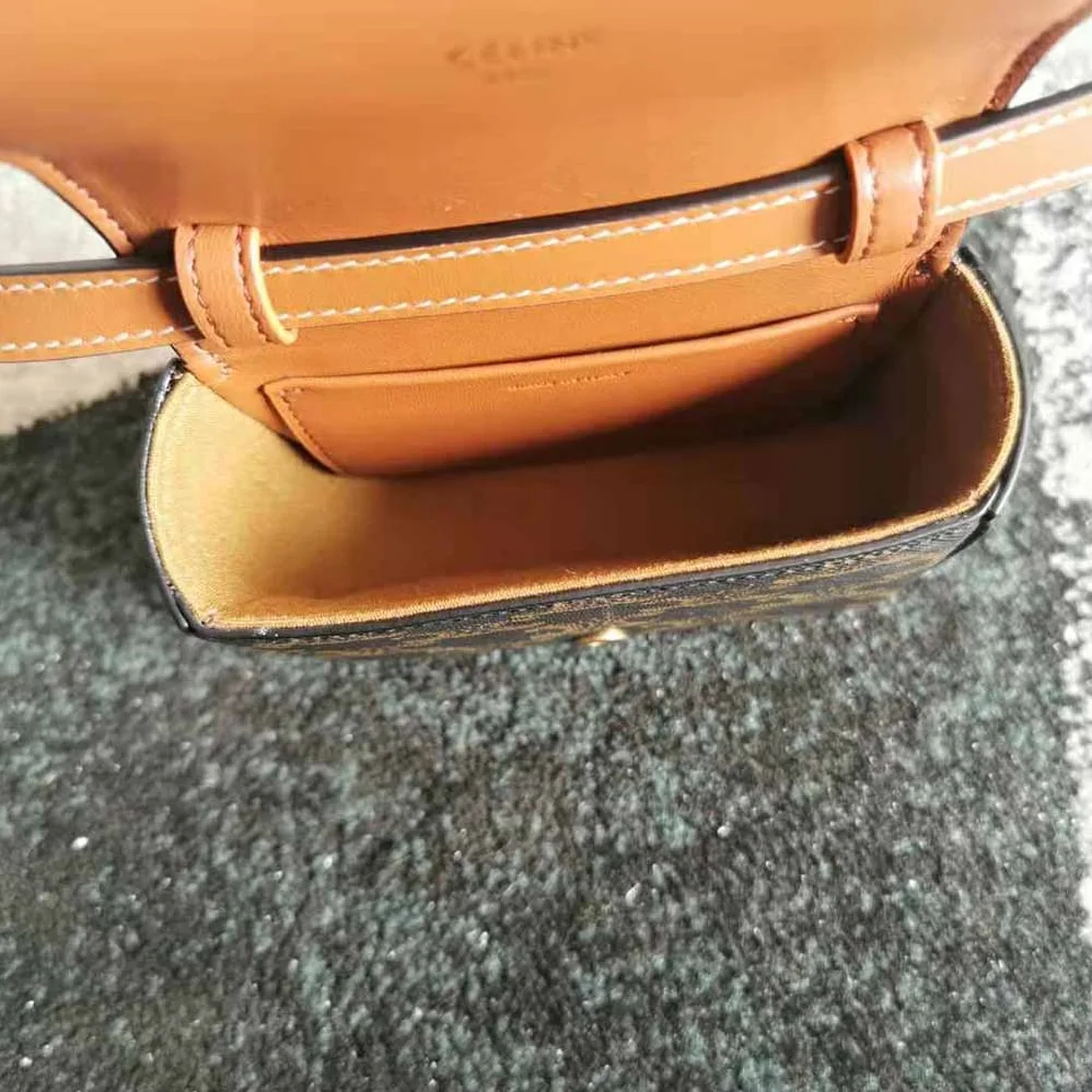 Celine Mini Triomphe in Triomphe Canvas and Calfskin for Women Celine Mini Triomphe in Triomphe Canvas and Calfskin for Women