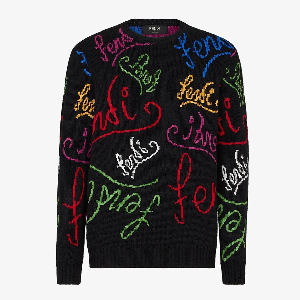 Fendi Sweater with Crew Neck and Long Sleeves for Women