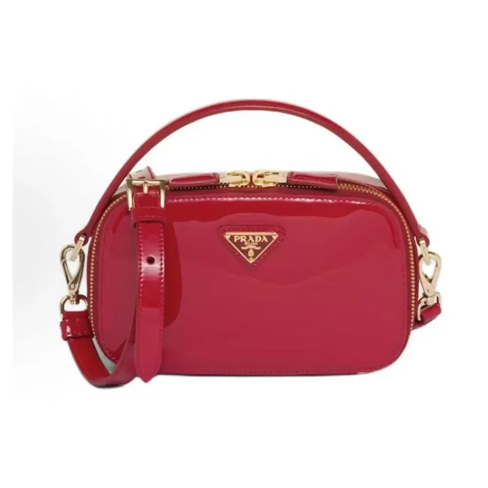 Prada Odette Patent Leather Mini-bag for Women in Red Prada Odette Patent Leather Mini-bag for Women in Red