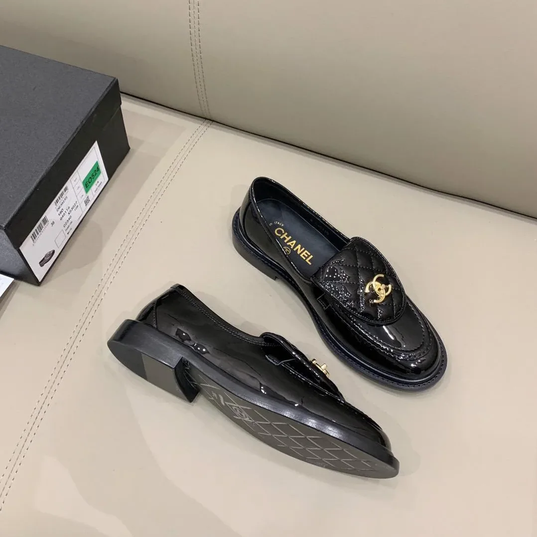 Chanel Loafers Shiny Black , Shoes for Women Chanel Loafers Shiny Black , Shoes for Women