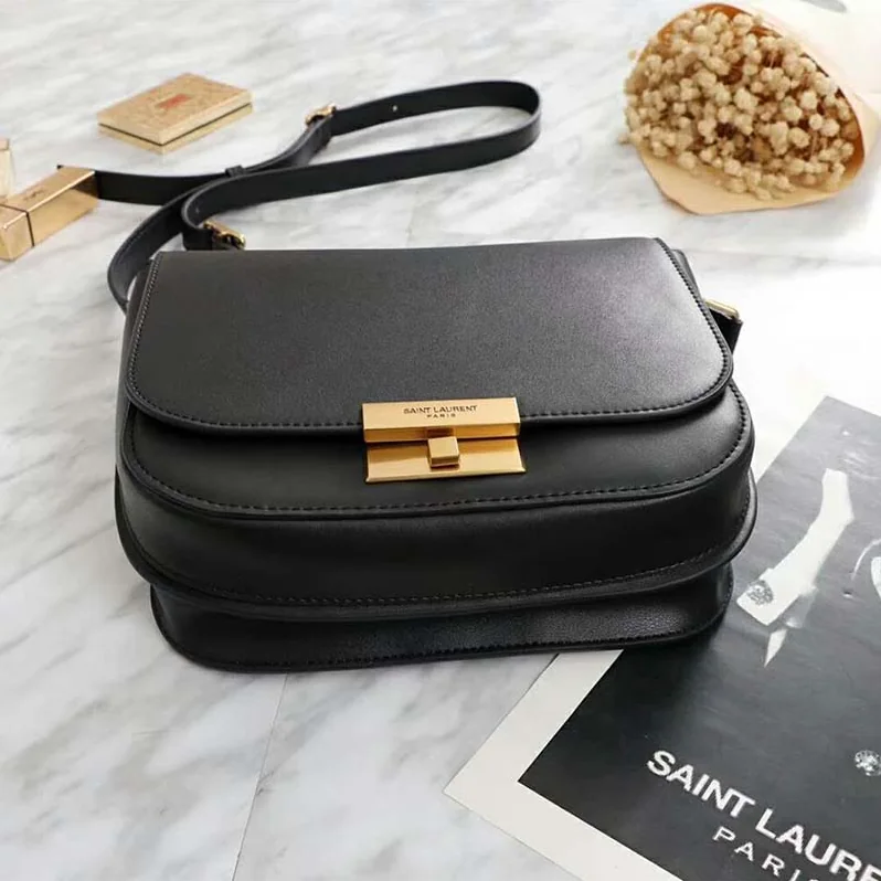 Saint Laurent YSL Betty Satchel in Smooth Leather for Women in Black Saint Laurent YSL Betty Satchel in Smooth Leather for Women in Black