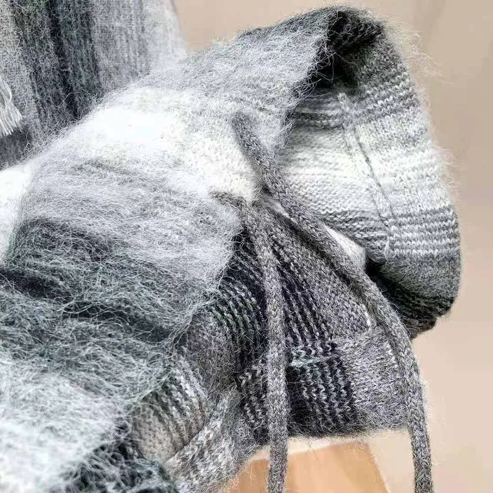 Celine Oversized Baja Pullover in Striped Alpaca Wool for Women Celine Oversized Baja Pullover in Striped Alpaca Wool for Women