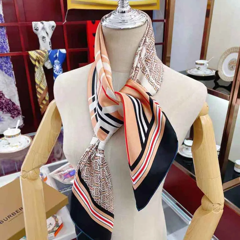Burberry Montage Print Silk Square Scarf for Women