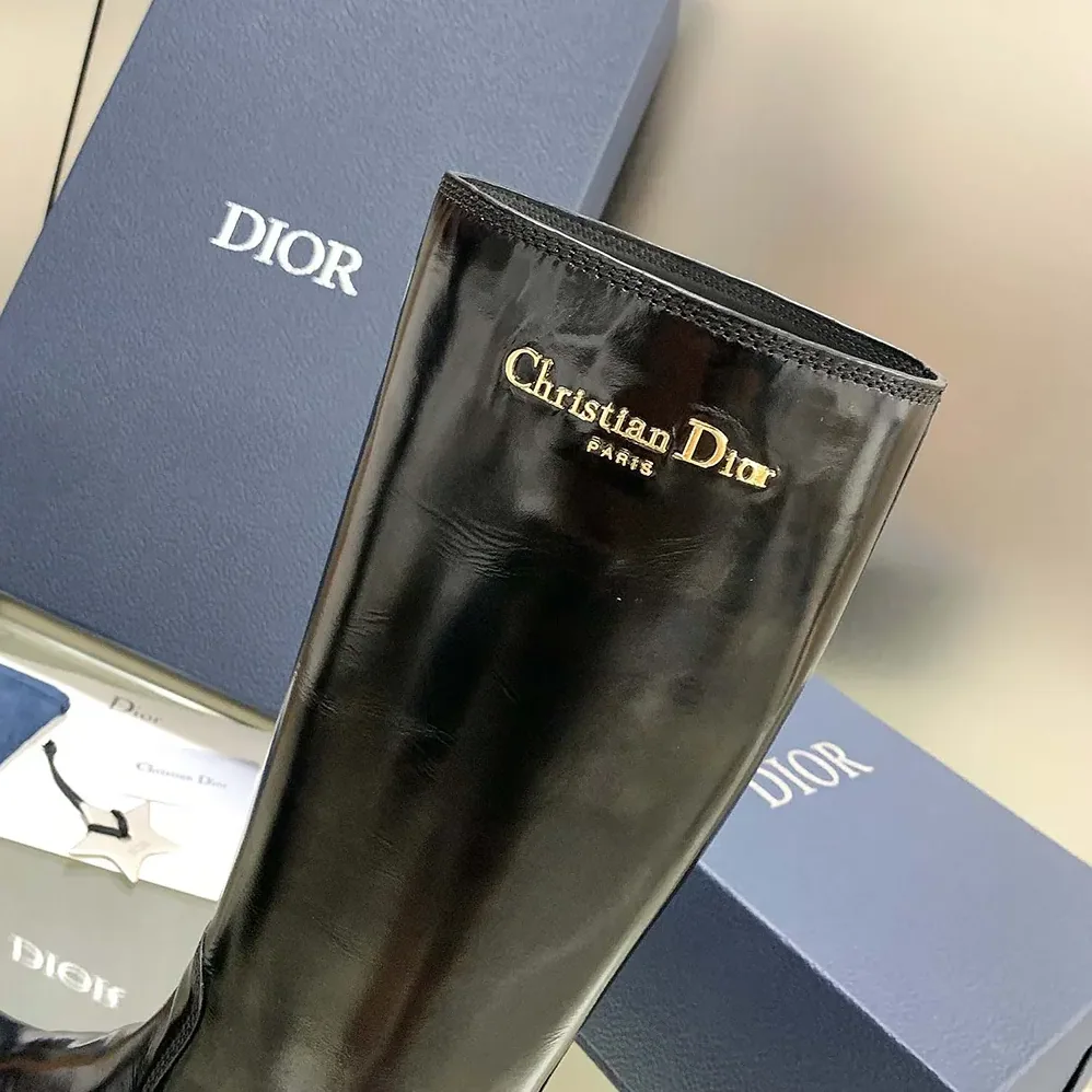 Dior Diorebel Boot Black Brushed Calfskin for Women