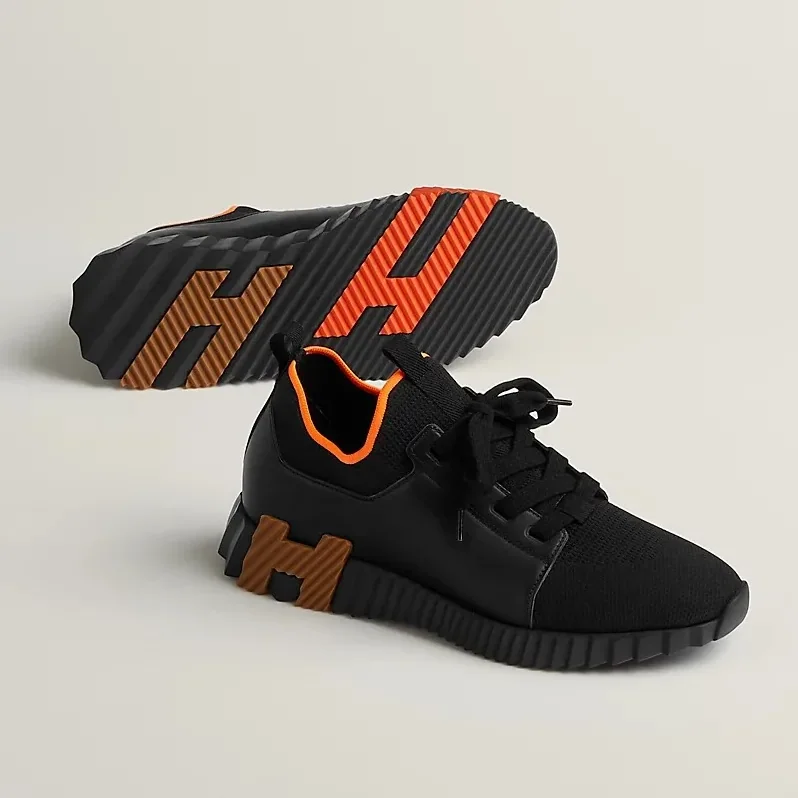 Hermes Depart Slip in On Sneakers Black