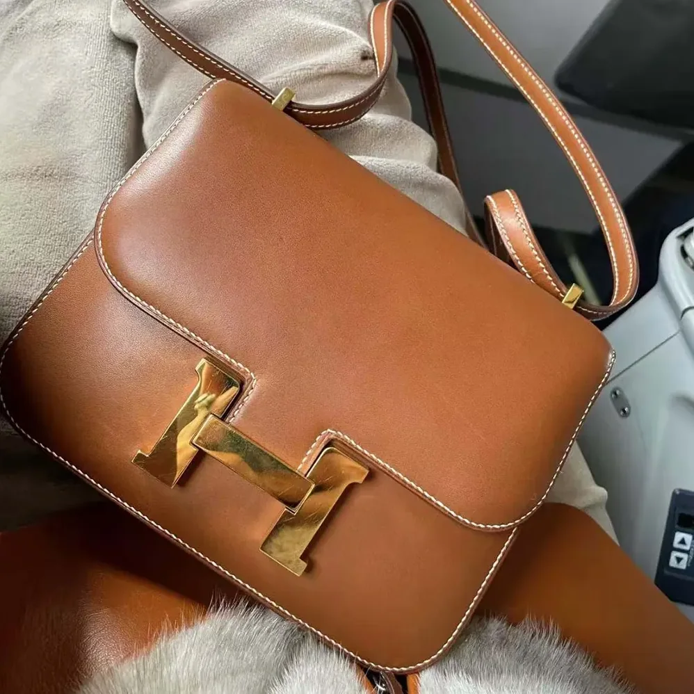 Hermes Constance 24 Bag Box Leather for Women in Brown/Gold Hermes Constance 24 Bag Box Leather for Women in Brown/Gold