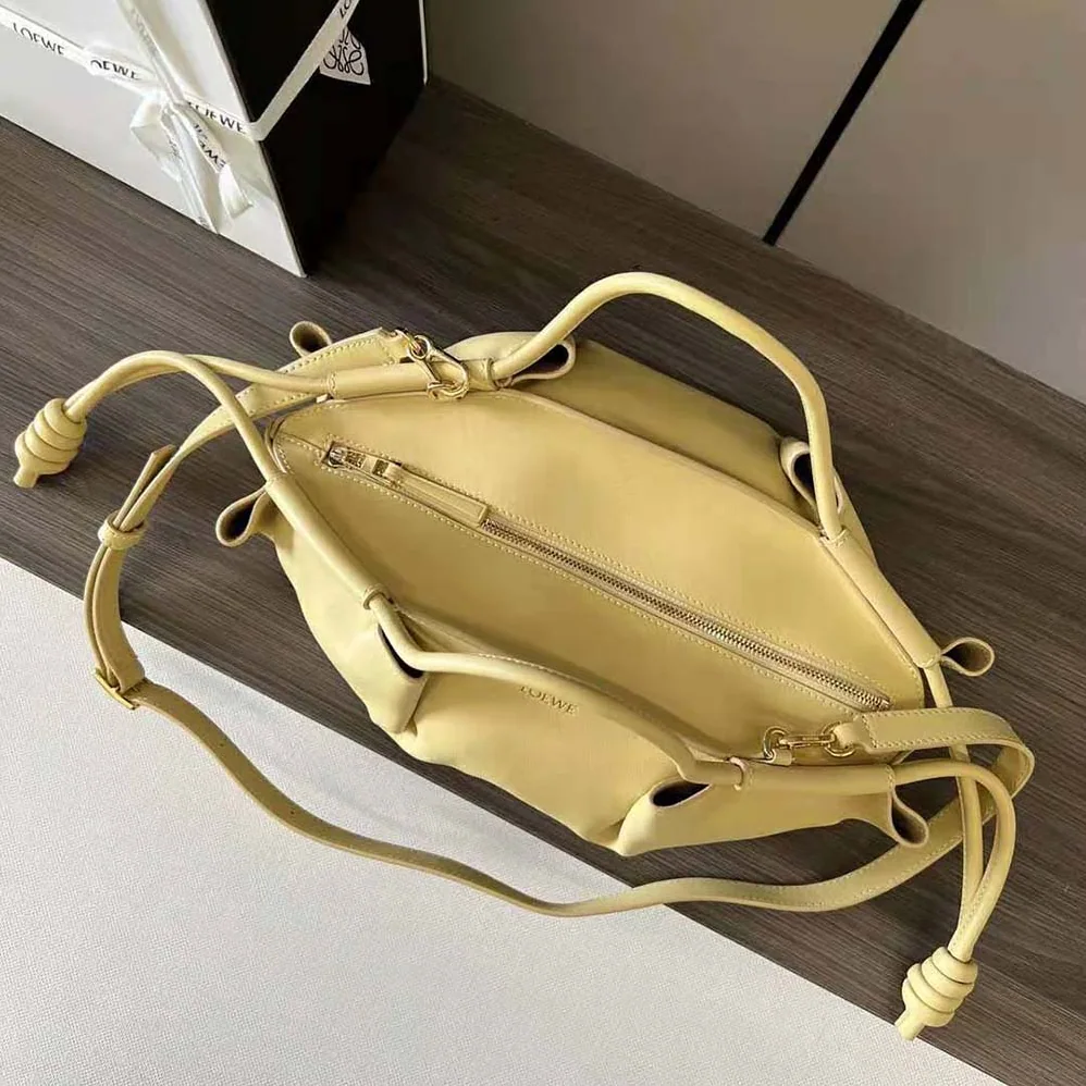 Loewe Small Paseo Bag in Shiny Nappa Calfskin for Women in Gold