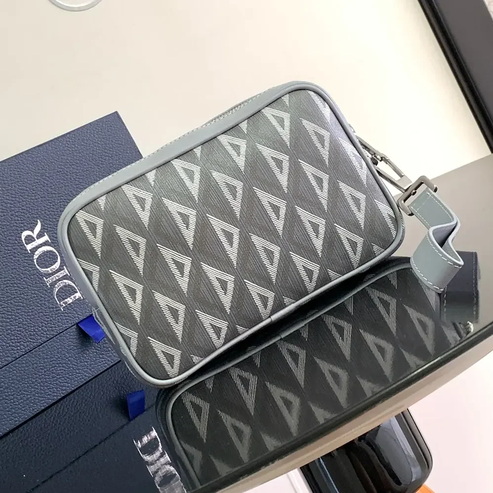 Dior Toiletry Bag Dior Gray CD Diamond Canvas for Men