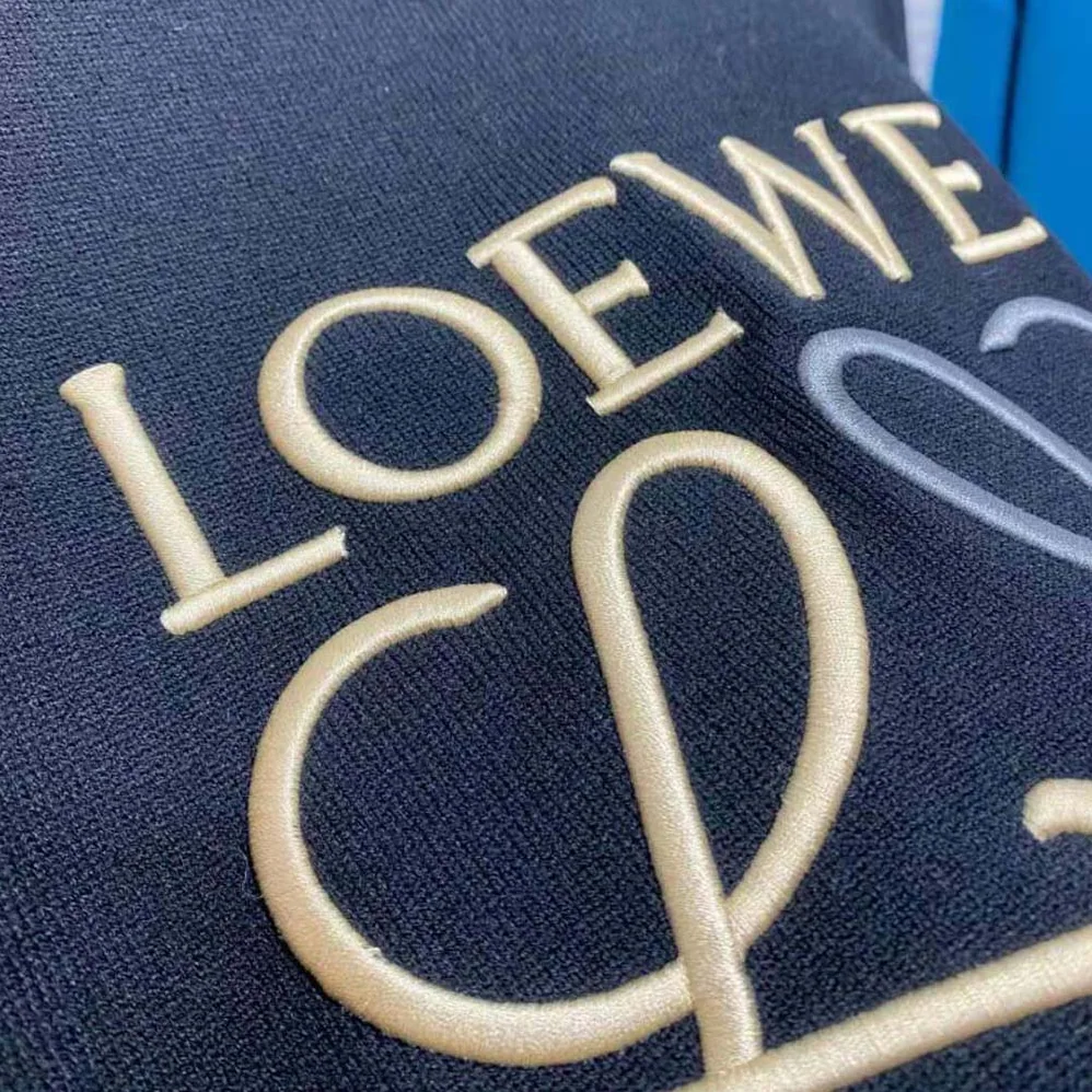 Loewe Anagram Embroidered Sweatshirt in Cotton for Women in Black Loewe Anagram Embroidered Sweatshirt in Cotton for Women in Black