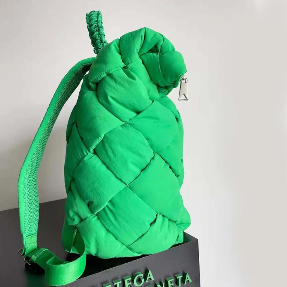 Bottega Veneta Padded Tech Cassette Backpack for Men in Green