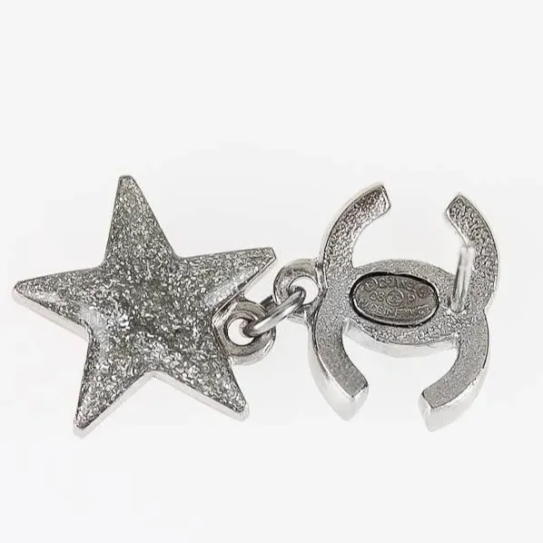 Chanel CC Star Earrings Silver Chanel CC Star Earrings Silver