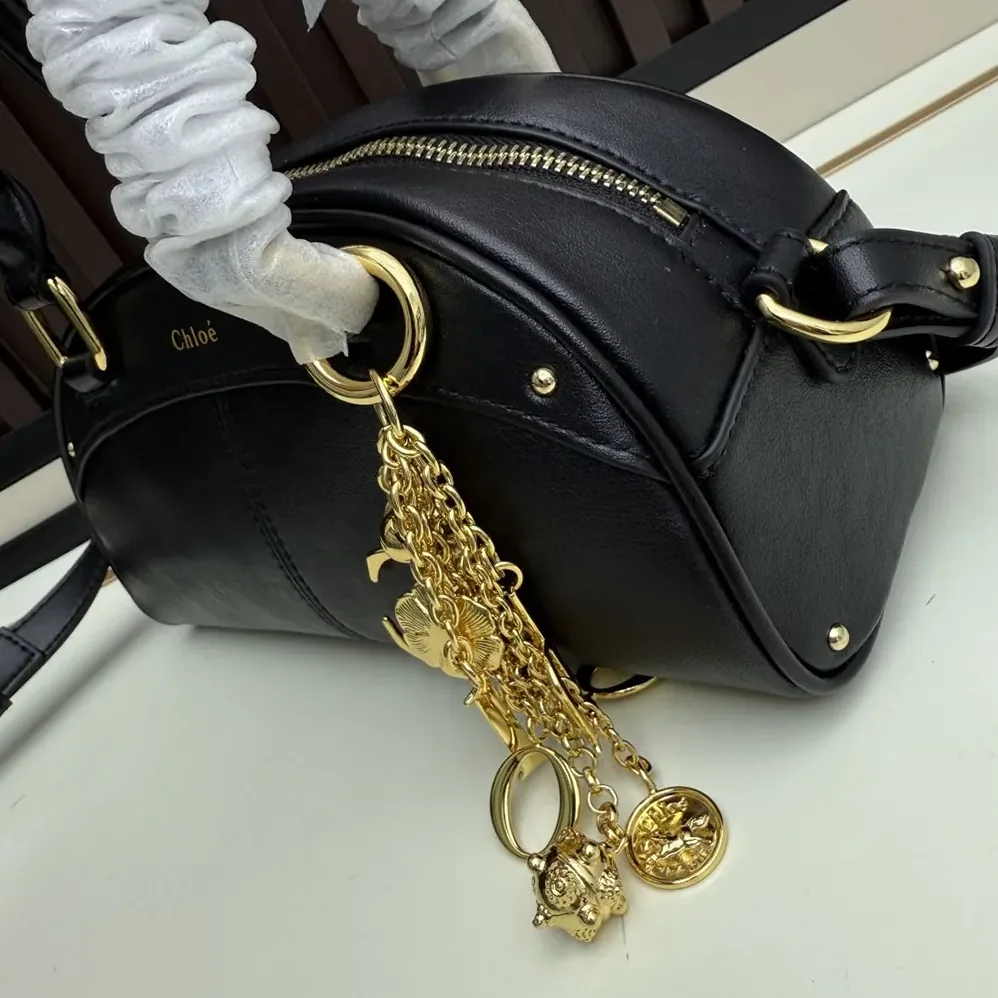 Chloe Small Chloé Bowling Bag In Soft Leather for Women in Black Chloe Small Chloé Bowling Bag In Soft Leather for Women in Black