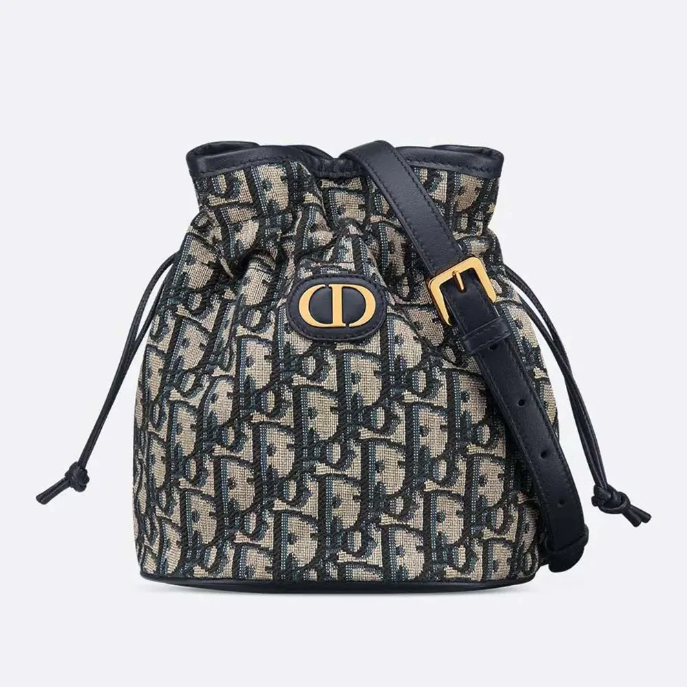 Dior 30 Montaigne Mini Bucket Bag with Drawstring for Women