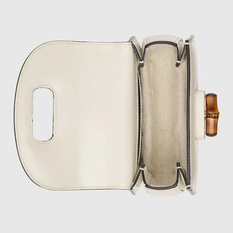 Gucci Bamboo 1947 Mini Top Handle Bag / White Gold Hardware ? 10ODT 8454 Gucci Bamboo 1947 Mini Top Handle Bag / White Gold Hardware ? 10ODT 8454
