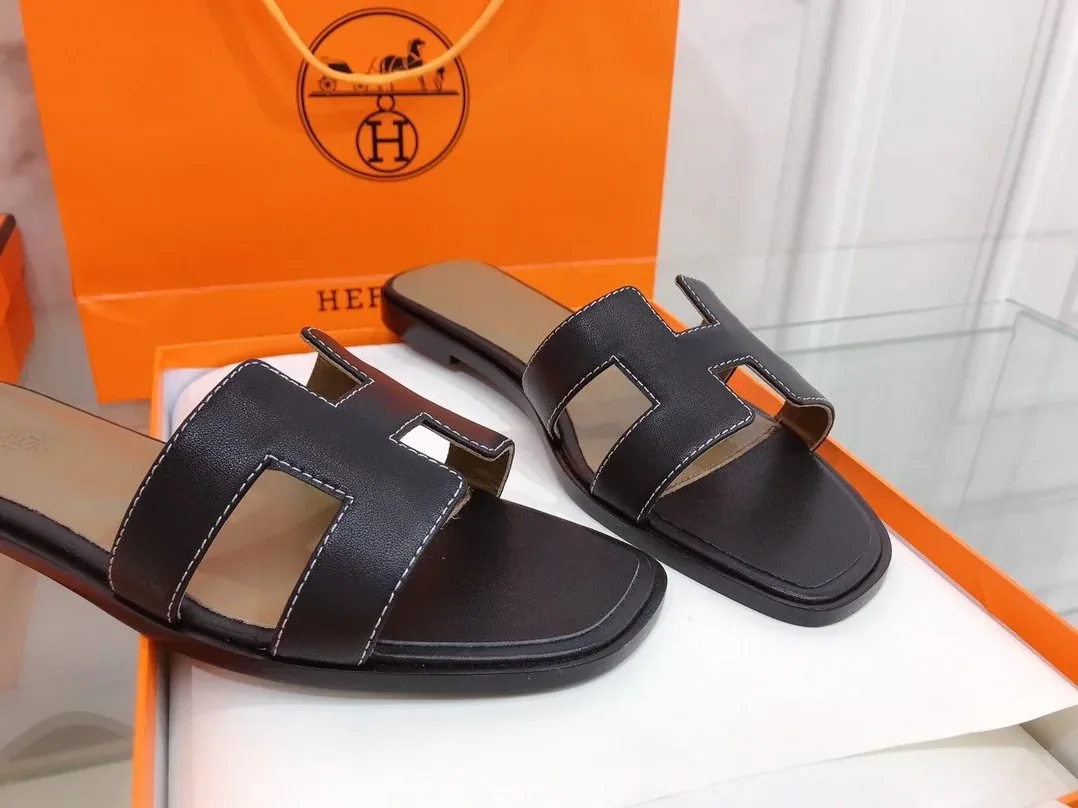 Hermes Eze 30 Sandal Black , Shoes for Women's