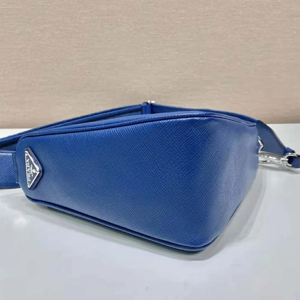 Prada Saffiano Prada Triangle Bag for Women in Navy Prada Saffiano Prada Triangle Bag for Women in Navy