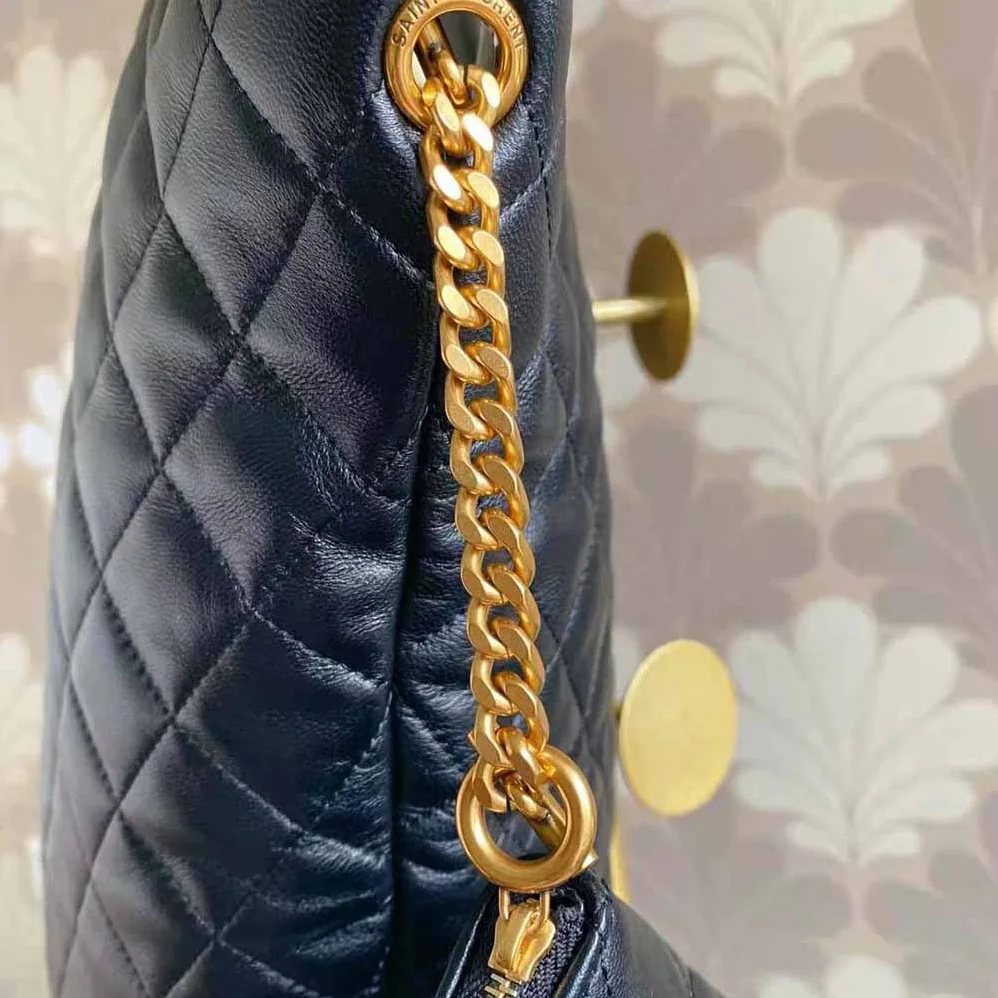 Saint Laurent YSL Icare Maxi Shopping Bag in Quilted Lambskin for Women in Black