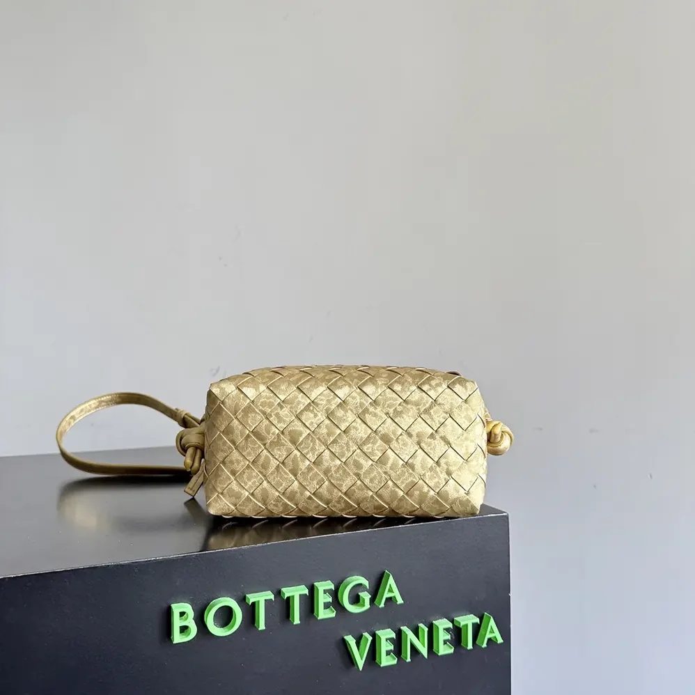 Bottega Veneta Loop Top Handle for Women in Gold