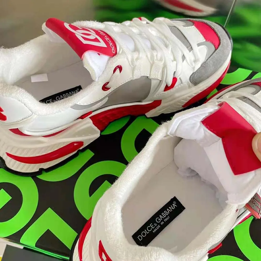Dolce Gabbana D&G Mixed-Material Airmaster Sneakers for Unisex in Red