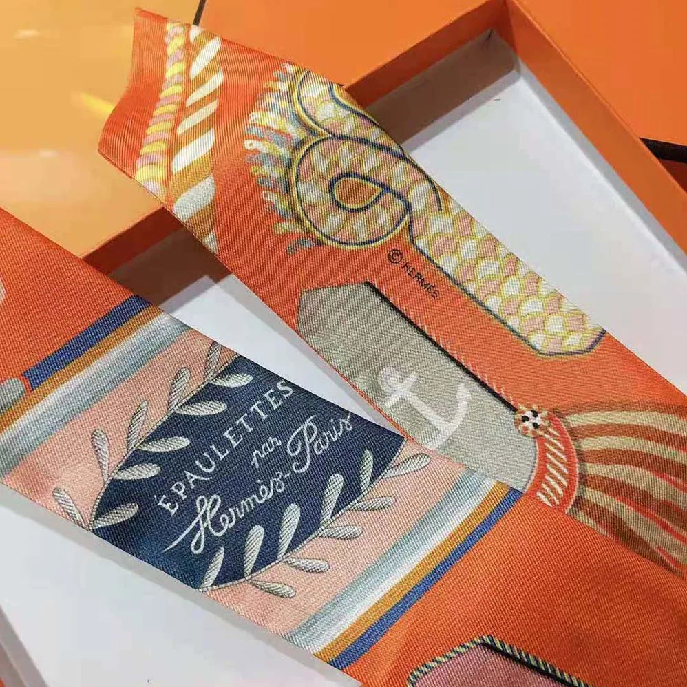 Hermes Epaulettes De Gala Twilly for Women in Orange Hermes Epaulettes De Gala Twilly for Women in Orange