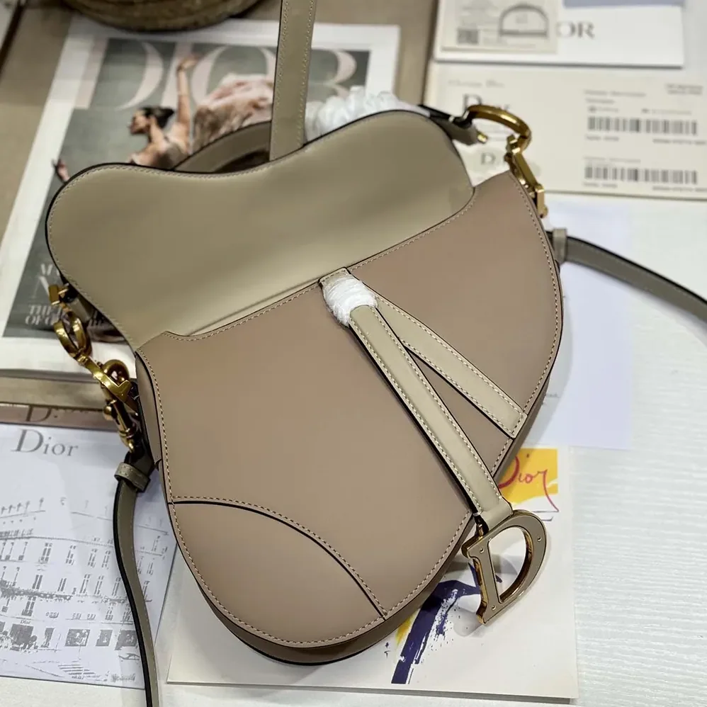 Dior Saddle Bag with Strap Two-Tone Biscuit and Trench Beige Supple Calfskin for Women Dior Saddle Bag with Strap Two-Tone Biscuit and Trench Beige Supple Calfskin for Women