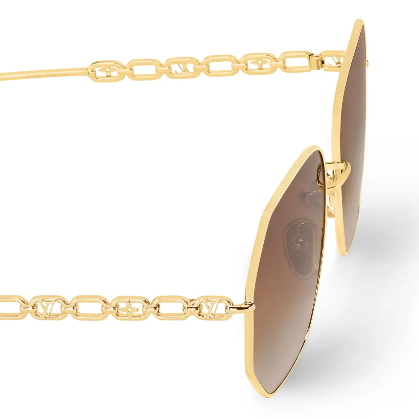 Louis Vuitton My LV Chain Round Sunglasses Gold Louis Vuitton My LV Chain Round Sunglasses Gold