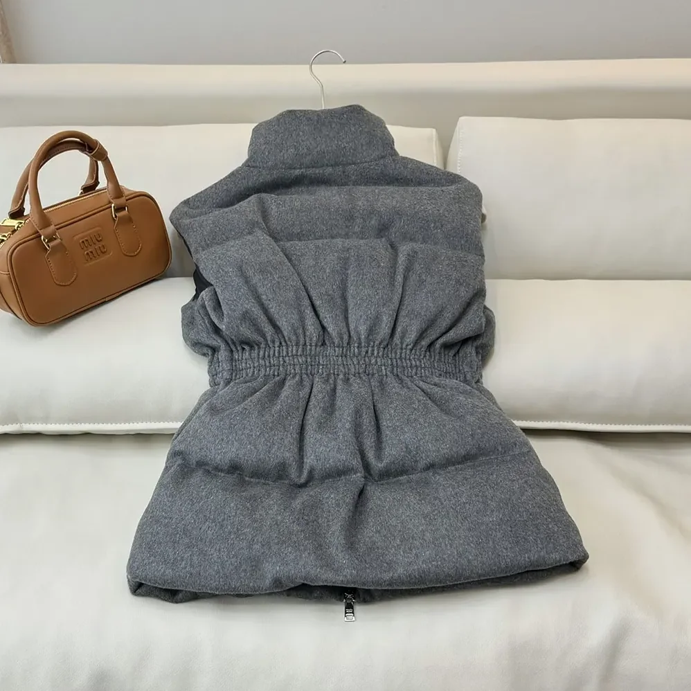 Prada Loden Down Vest for Women in Grey