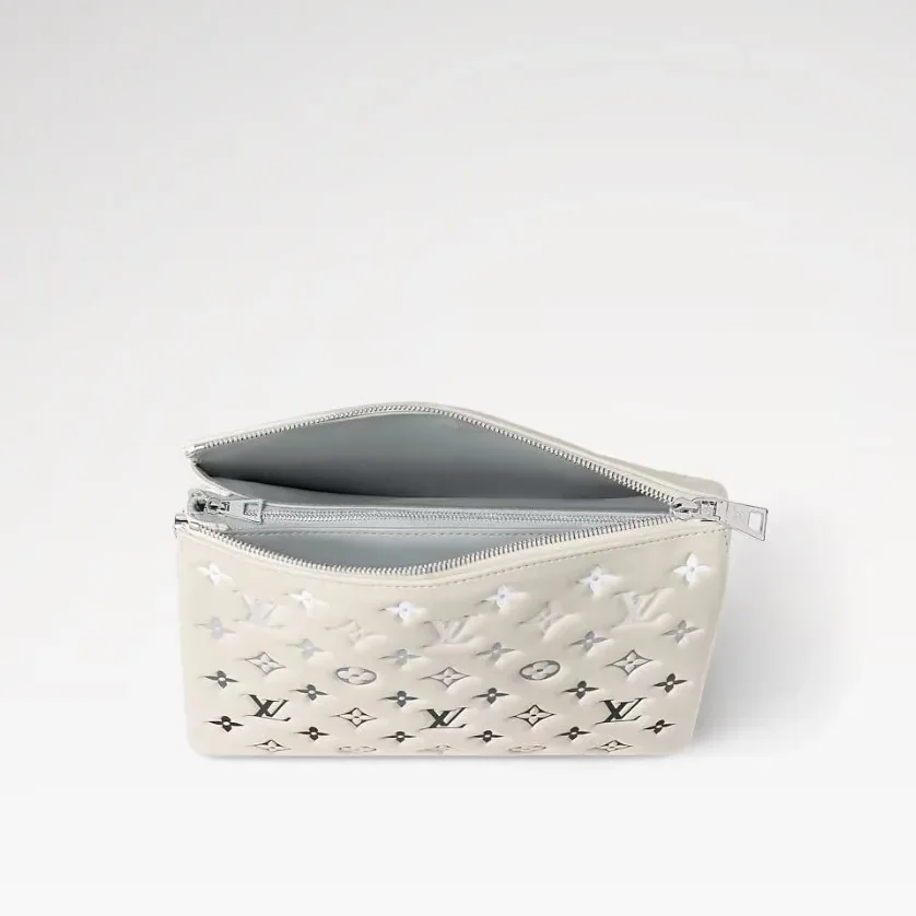 Louis Vuitton Coussin PM Shoulder Bag in Cream/Gray Silver Hardware Louis Vuitton Coussin PM Shoulder Bag in Cream/Gray Silver Hardware