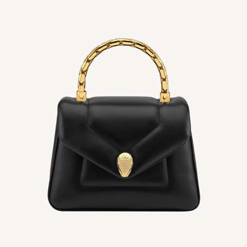 Bvlgari Serpenti Reverse Top Handle for Women in Black Bvlgari Serpenti Reverse Top Handle for Women in Black