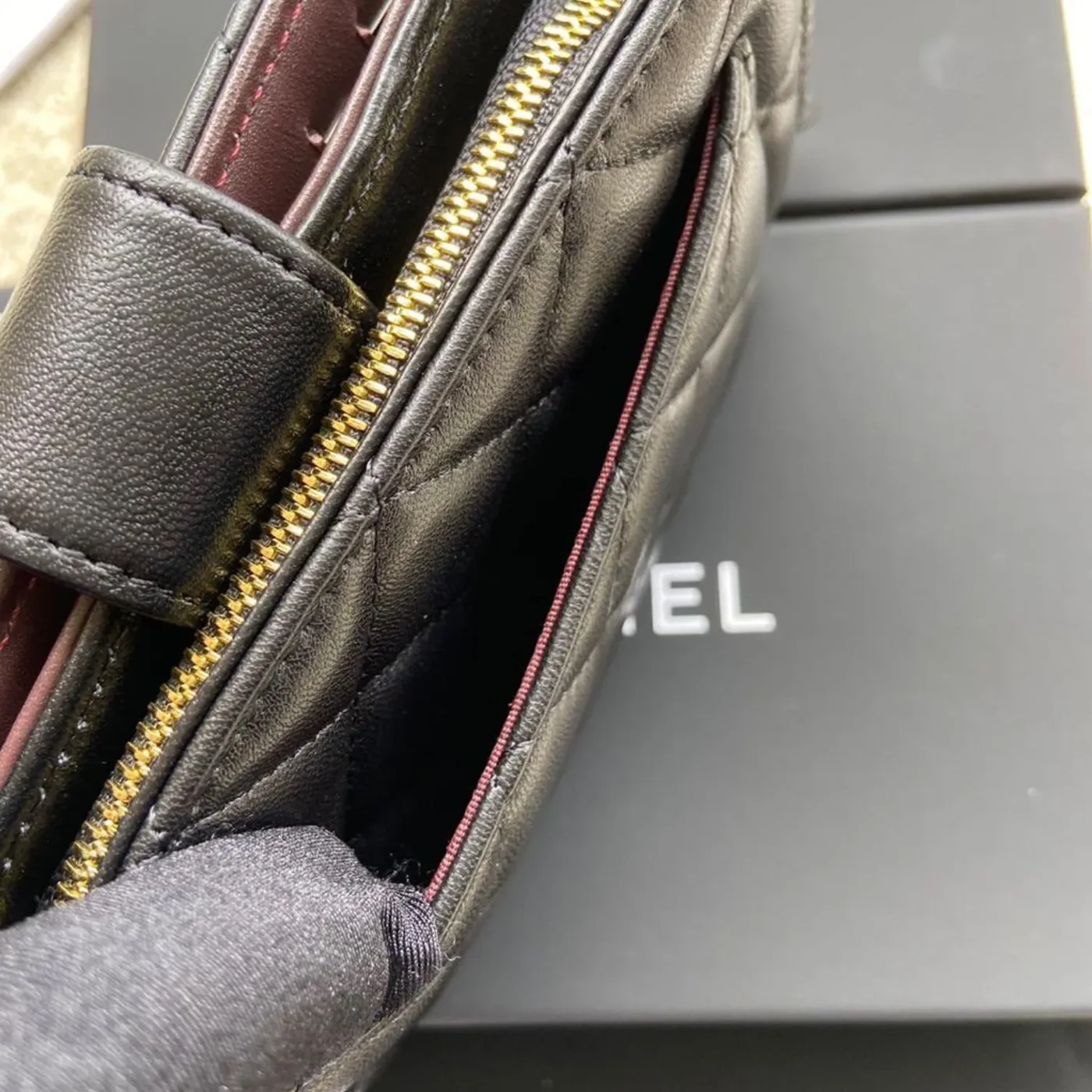 Chanel CC Lambskin Wallet Gold Hardware Black / Chanel CC Lambskin Wallet Gold Hardware Black /