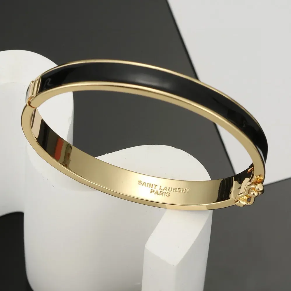 Saint Laurent YSL Cassandre Bracelet in Python and Metal for Women Saint Laurent YSL Cassandre Bracelet in Python and Metal for Women
