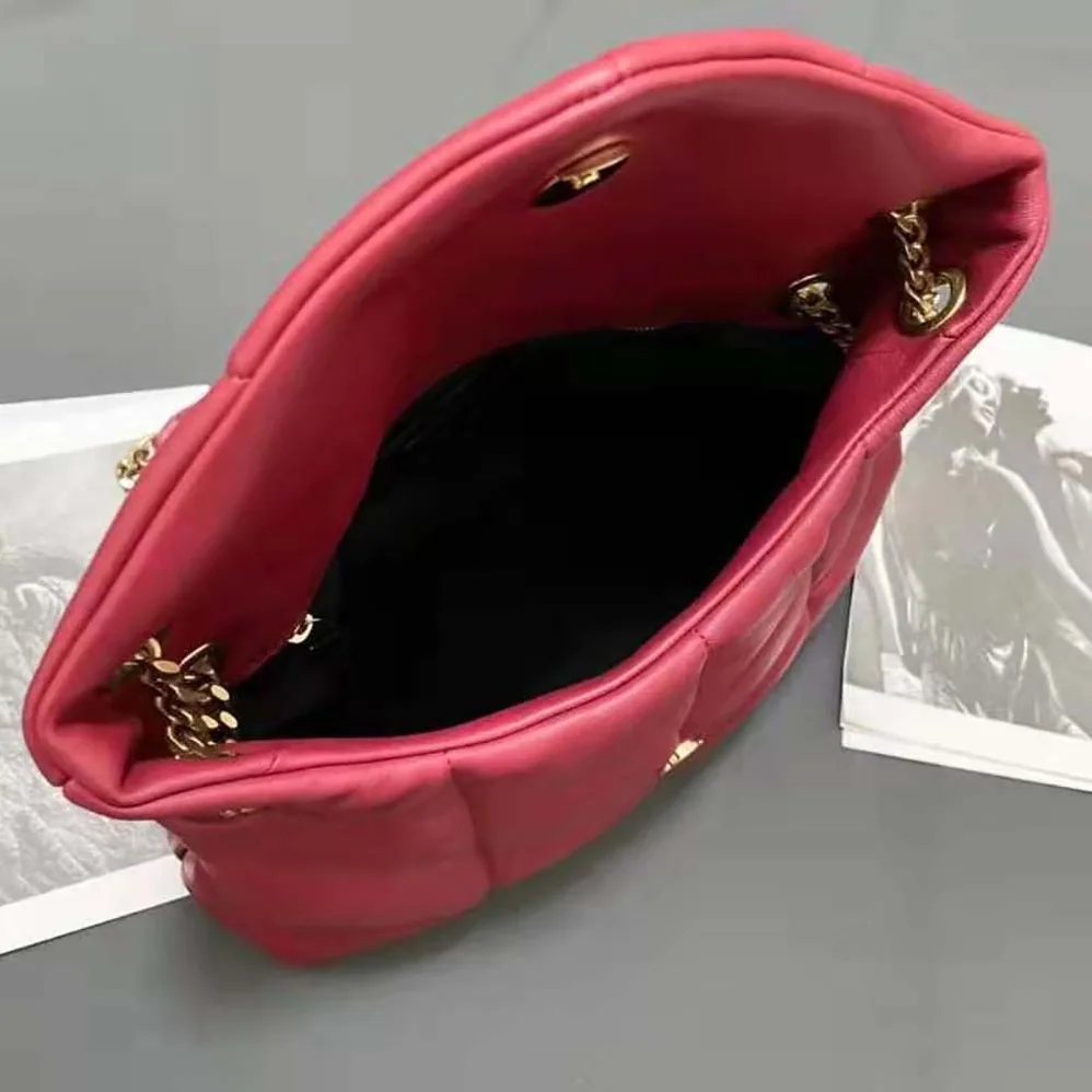 Saint Laurent YSL Puffer Small Bag in Quilted Lambskin for Women in Red Saint Laurent YSL Puffer Small Bag in Quilted Lambskin for Women in Red