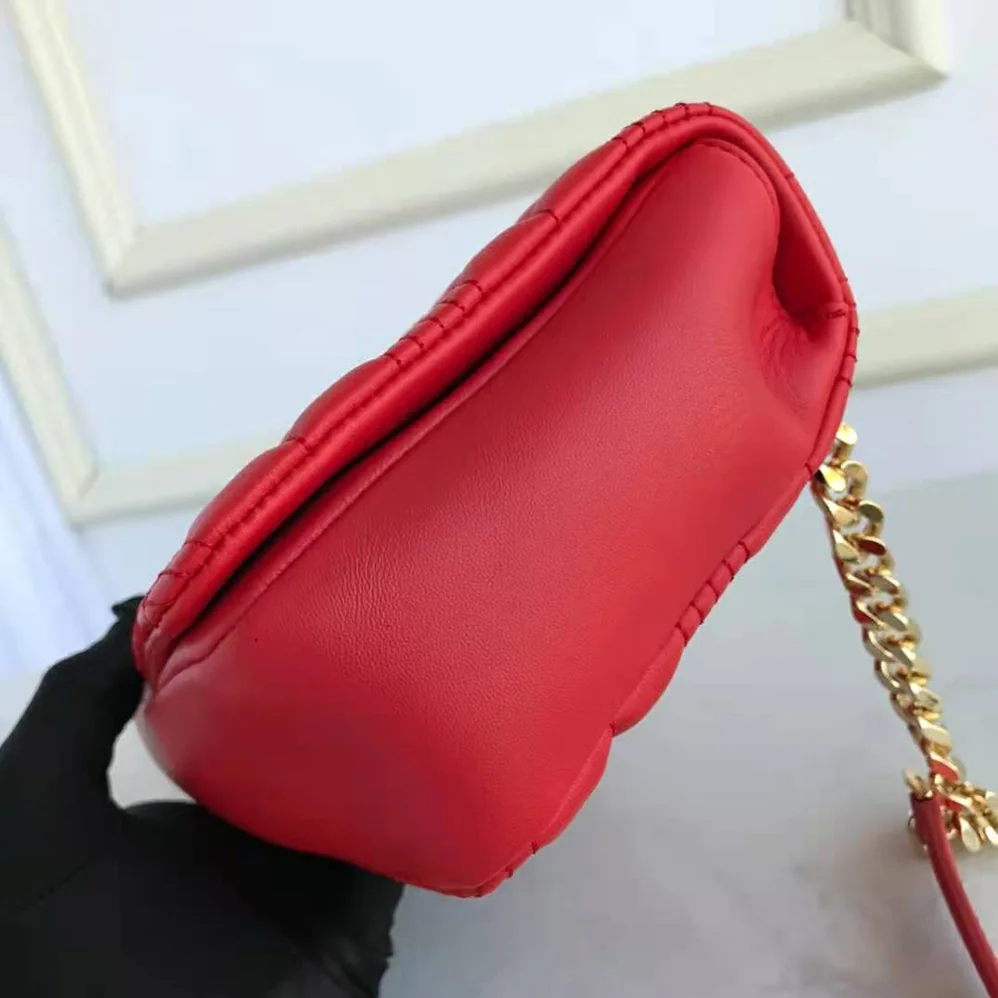 Burberry Small Quilted Lambskin Lola Bag for Women in Red