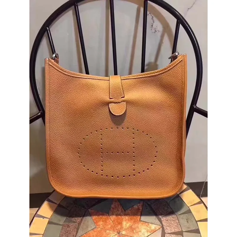 Hermes Evelyne III 33 Large Model Bag in Calfskin in Brown