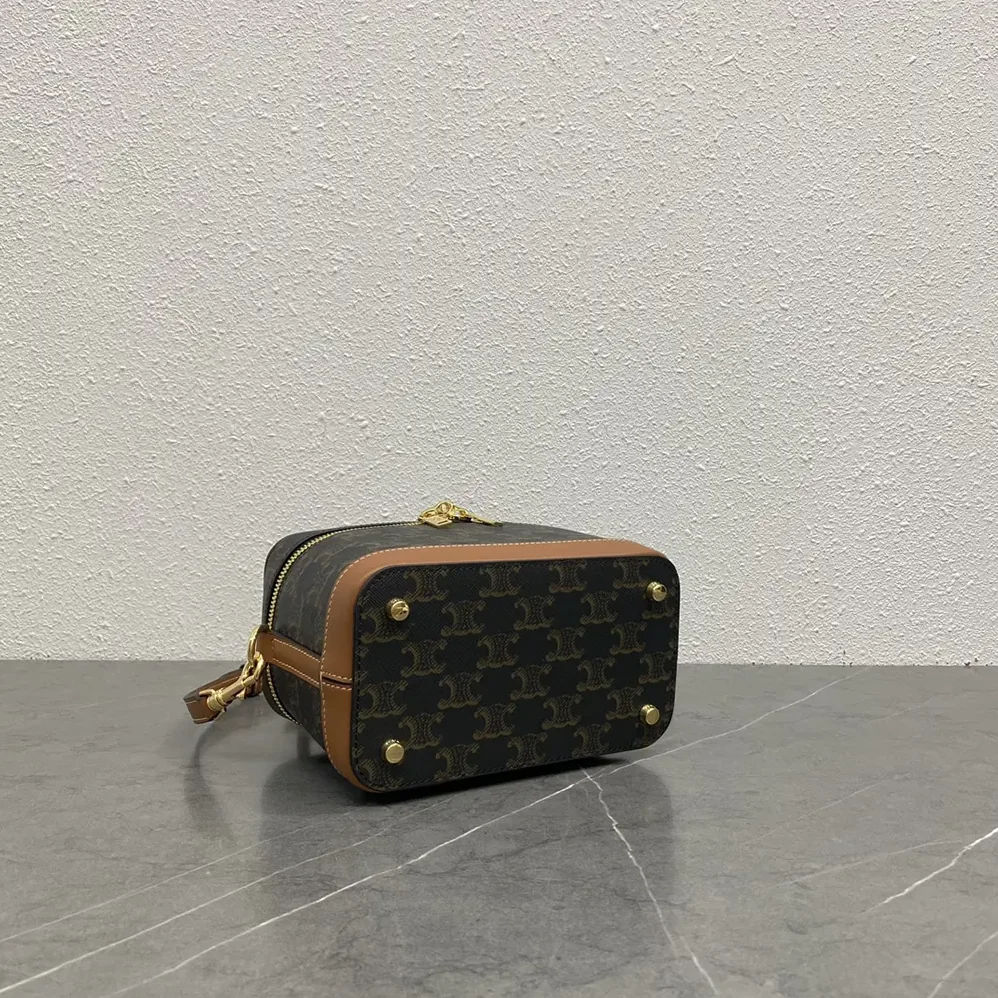 Celine Vanity in Triomphe Canvas and Calfskin-119462BZJ for Women
