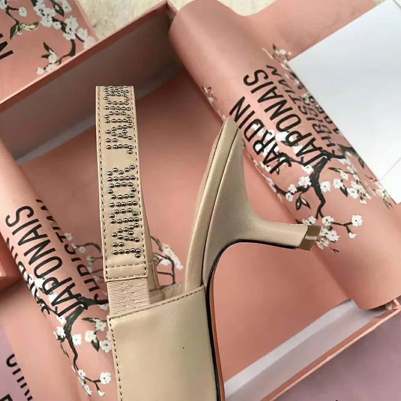 Dior J'Adior High-Heeled Nude Lambskin Studs 65mm Heel for Women in Sandy