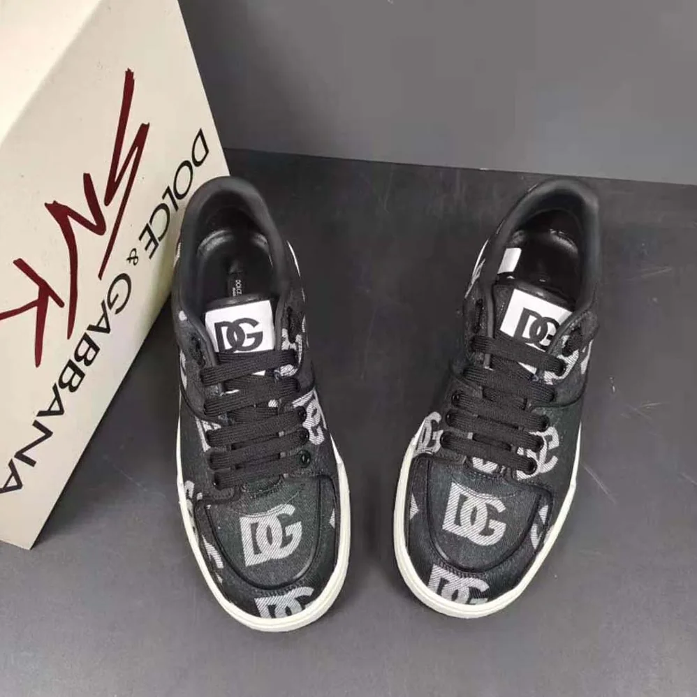 Dolce Gabbana D&G New Roma Sneakers with Denim Logo for Men Dolce Gabbana D&G New Roma Sneakers with Denim Logo for Men