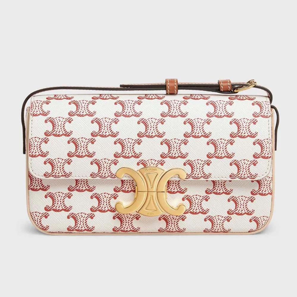 Celine Triomphe Shoulder Bag in Triomphe Canvas and Calfskin for Women Celine Triomphe Shoulder Bag in Triomphe Canvas and Calfskin for Women