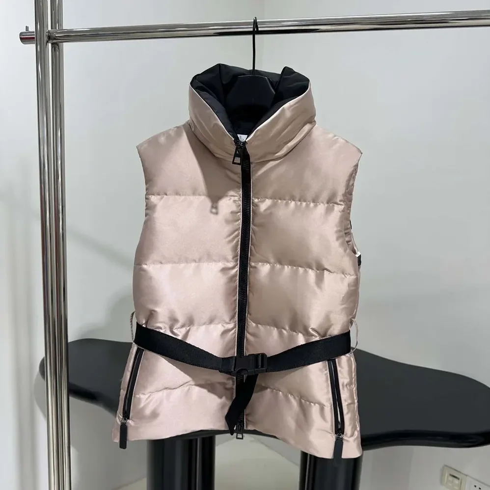 Dior DiorAlps Belted Puffer Vest Pink Quilted Technical Taffeta for Women