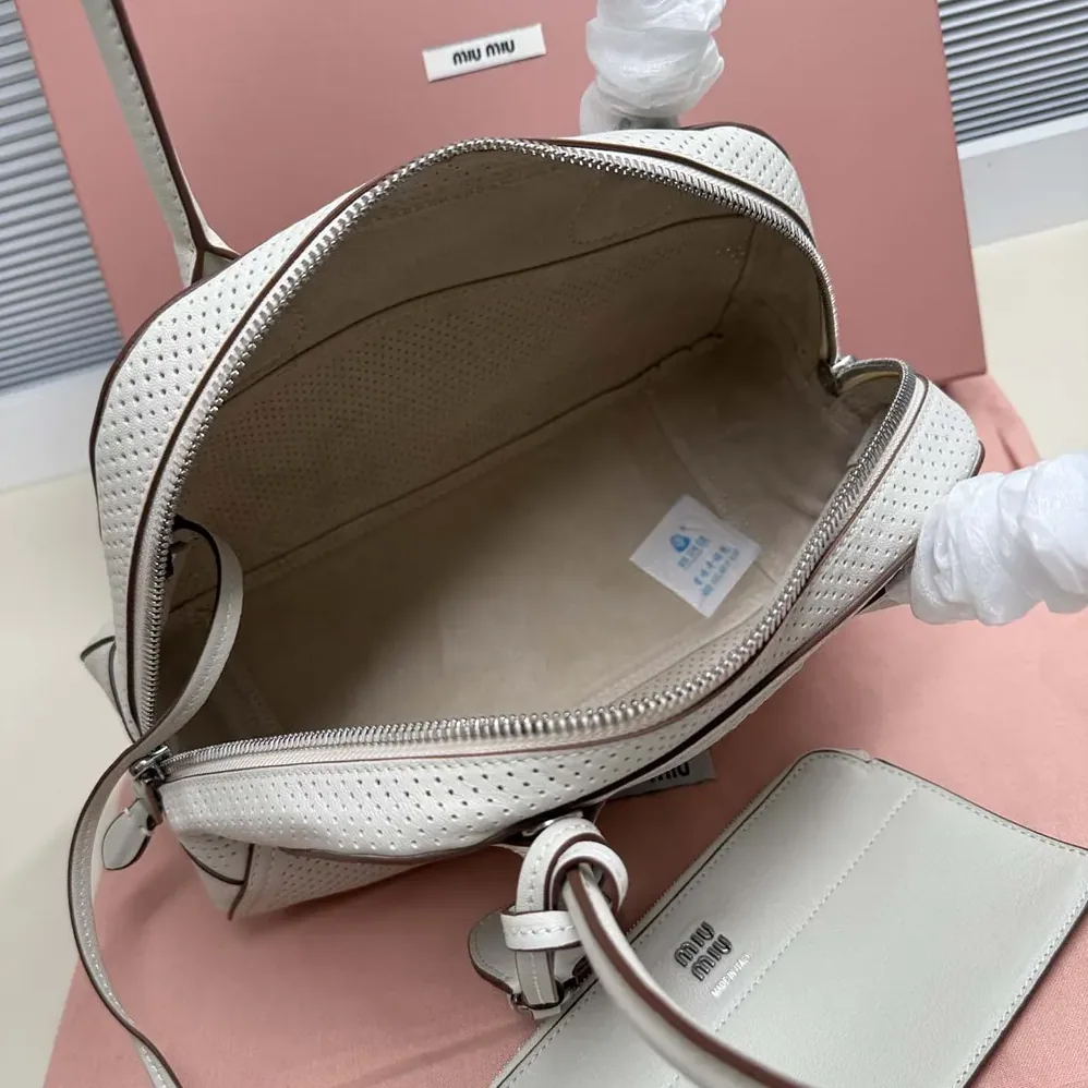 Miu Miu Vivant Leather Bag Chalk White for Women
