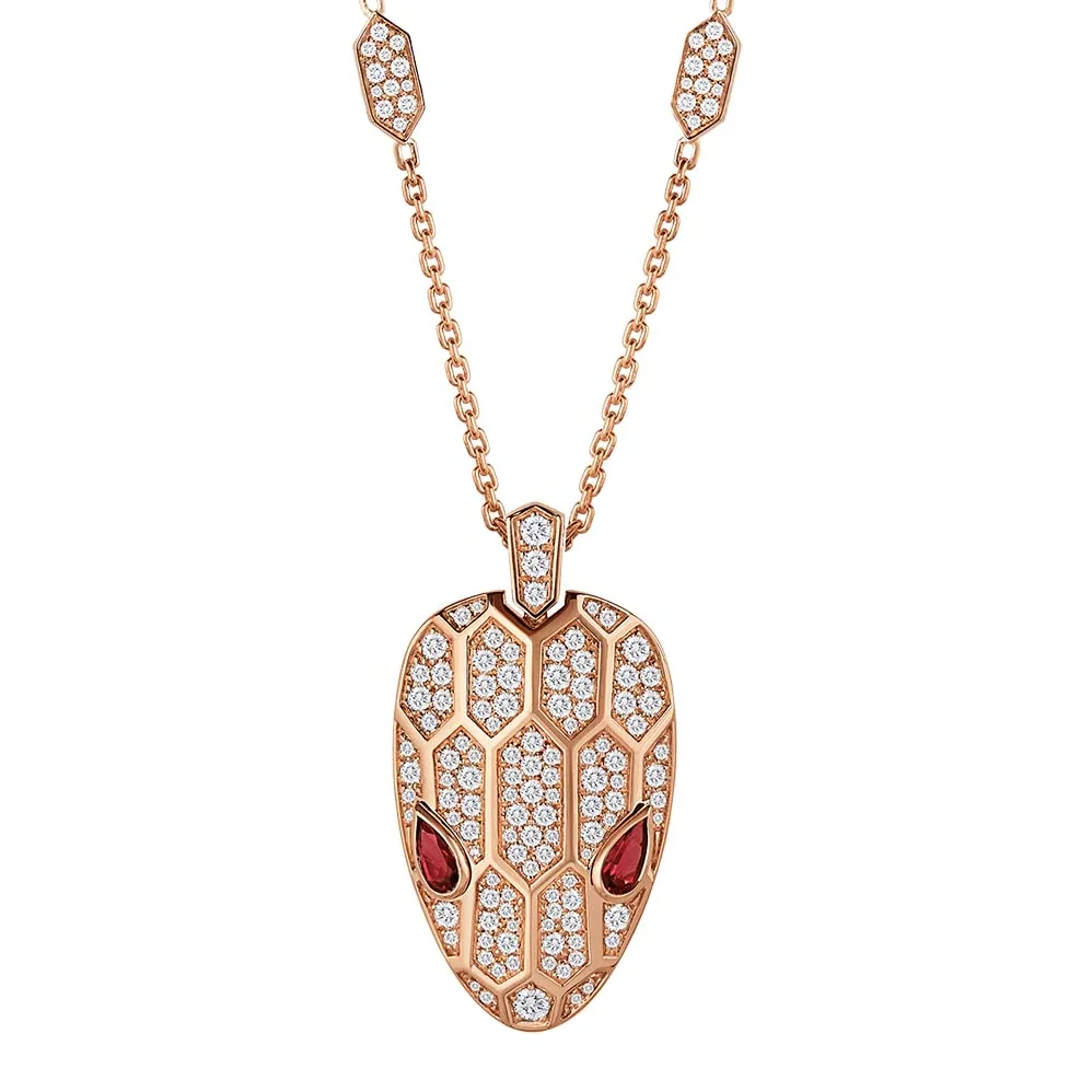 Bvlgari Serpenti Necklace in 18 KT Rose Gold for Women Bvlgari Serpenti Necklace in 18 KT Rose Gold for Women