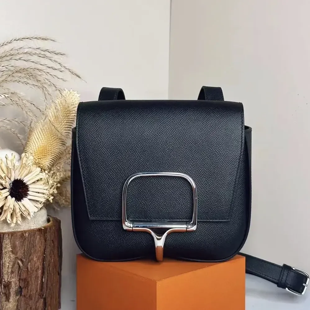 Hermes Della Cavalleria Mini Bag Epsom Leather for Women in Black/Silver