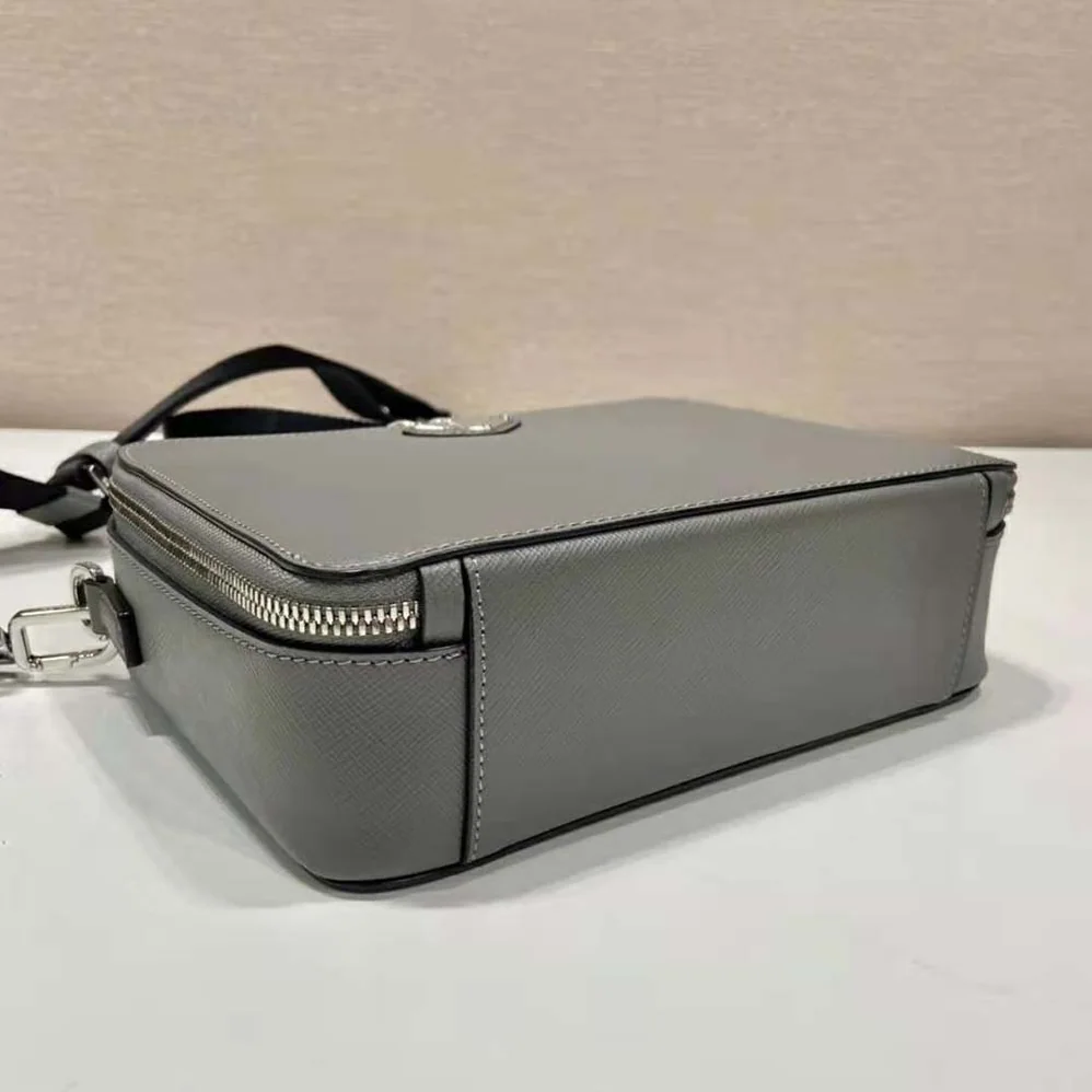 Prada Brique Saffiano Leather Bag for Men in Gray Prada Brique Saffiano Leather Bag for Men in Gray
