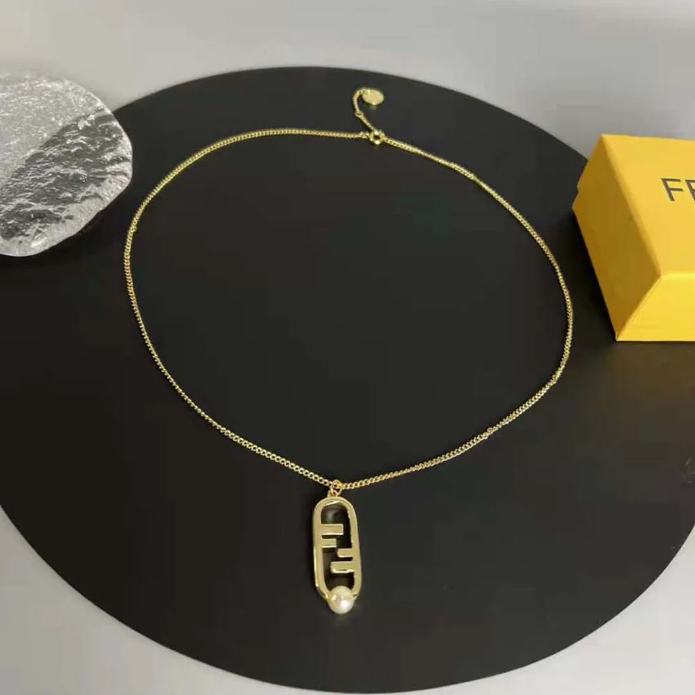 Fendi O'Lock Necklace Gold for Women in colored Necklace Fendi O'Lock Necklace Gold for Women in colored Necklace